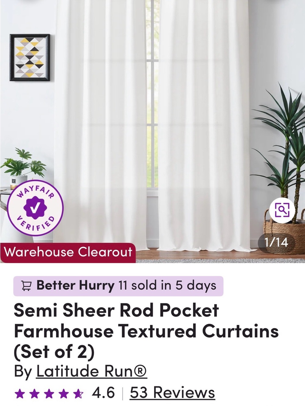 Latitude Run White Semi-Sheer Textured Shower Curtain 2 Panels. 2   50 x 96